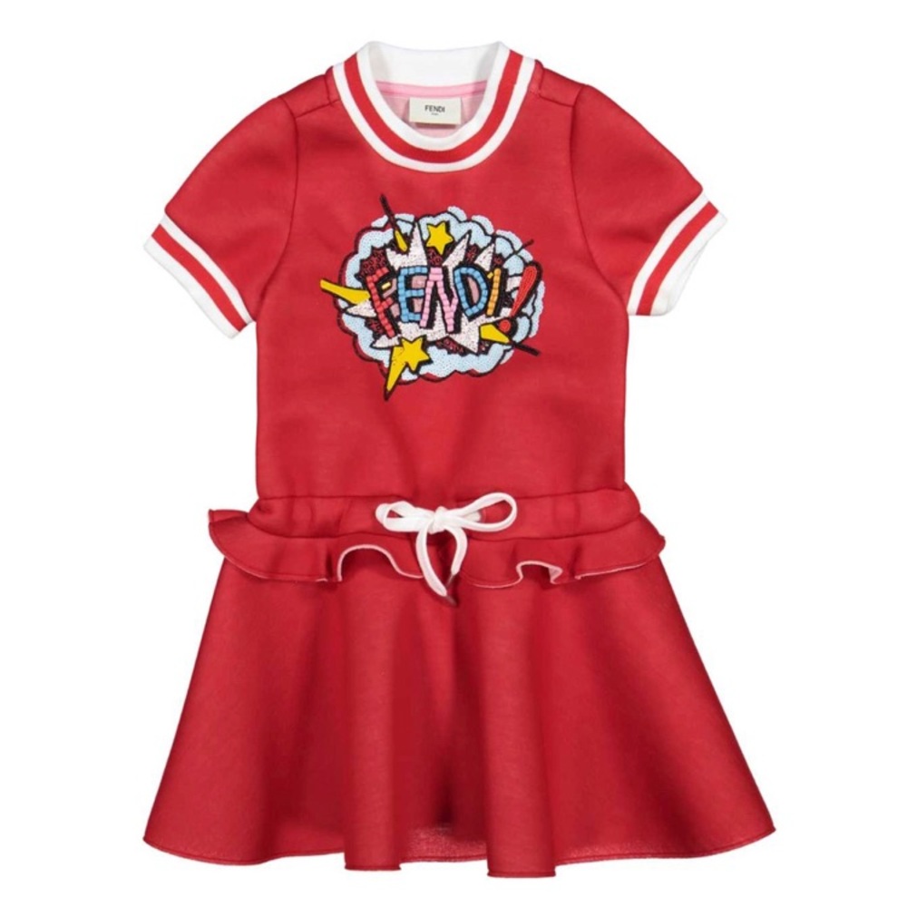 Fendi girls logo dress 3A